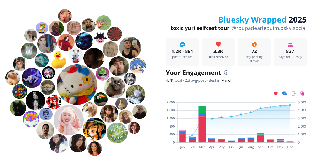 Your Bluesky Wrapped 2025 preview