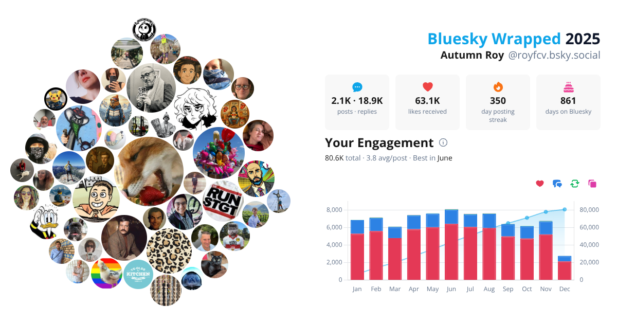 Your Bluesky Wrapped 2025 preview