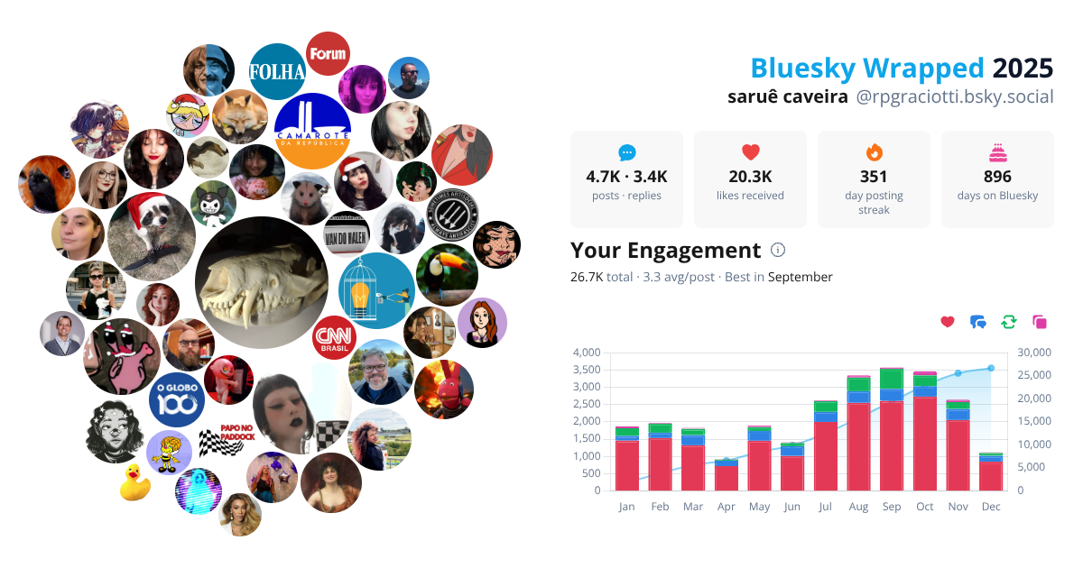 Your Bluesky Wrapped 2025 preview