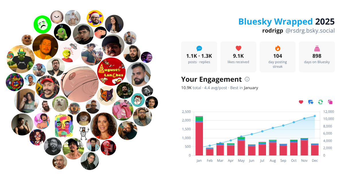 Your Bluesky Wrapped 2025 preview