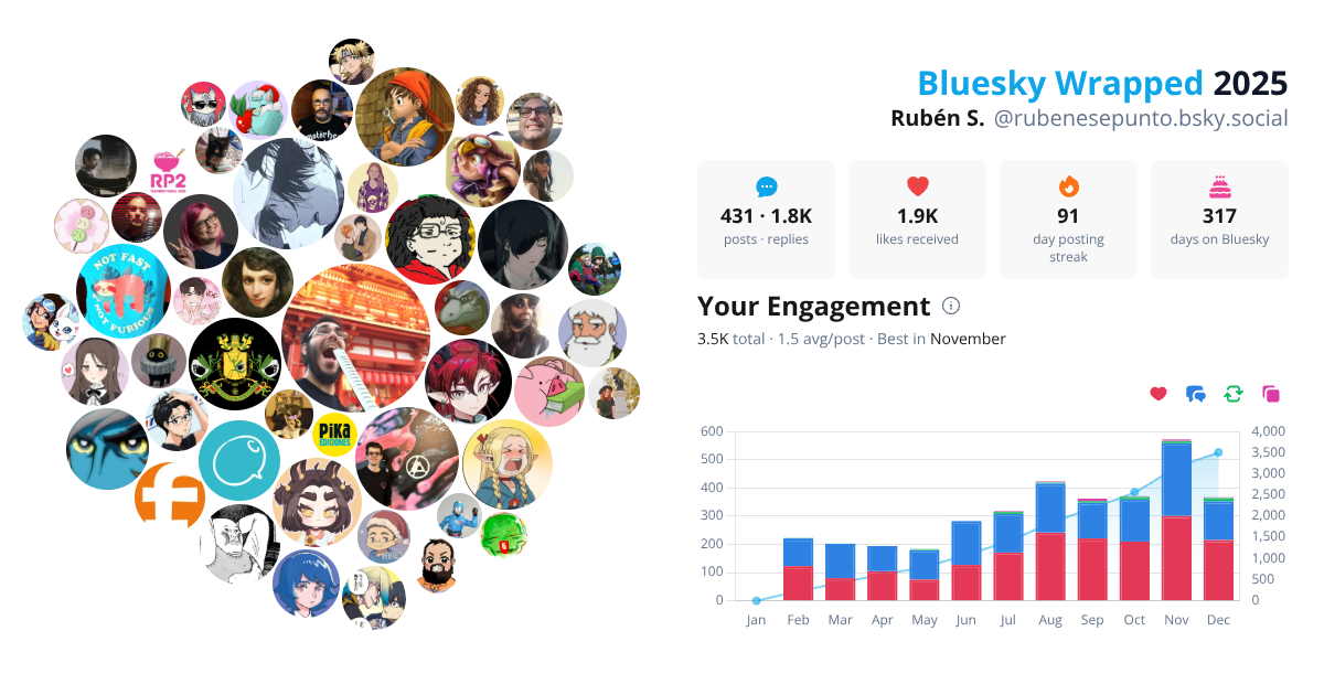 Your Bluesky Wrapped 2025 preview