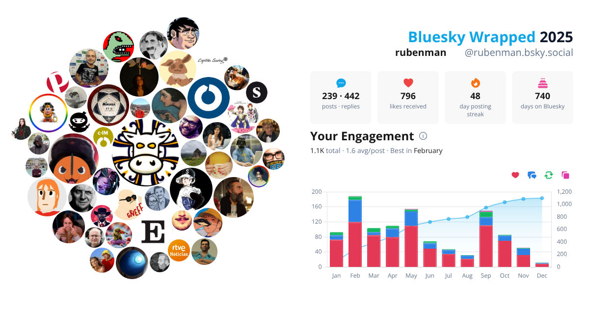 Your Bluesky Wrapped 2025 preview
