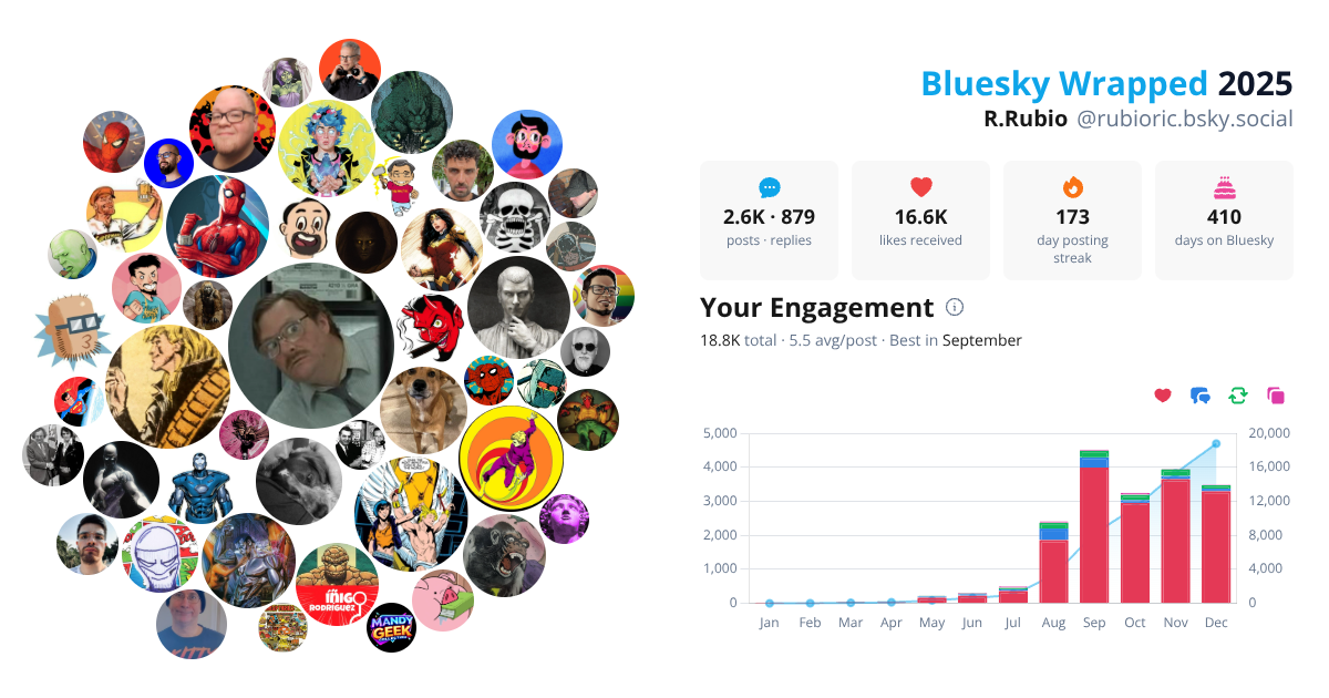 Your Bluesky Wrapped 2025 preview