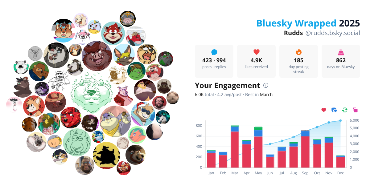 Your Bluesky Wrapped 2025 preview