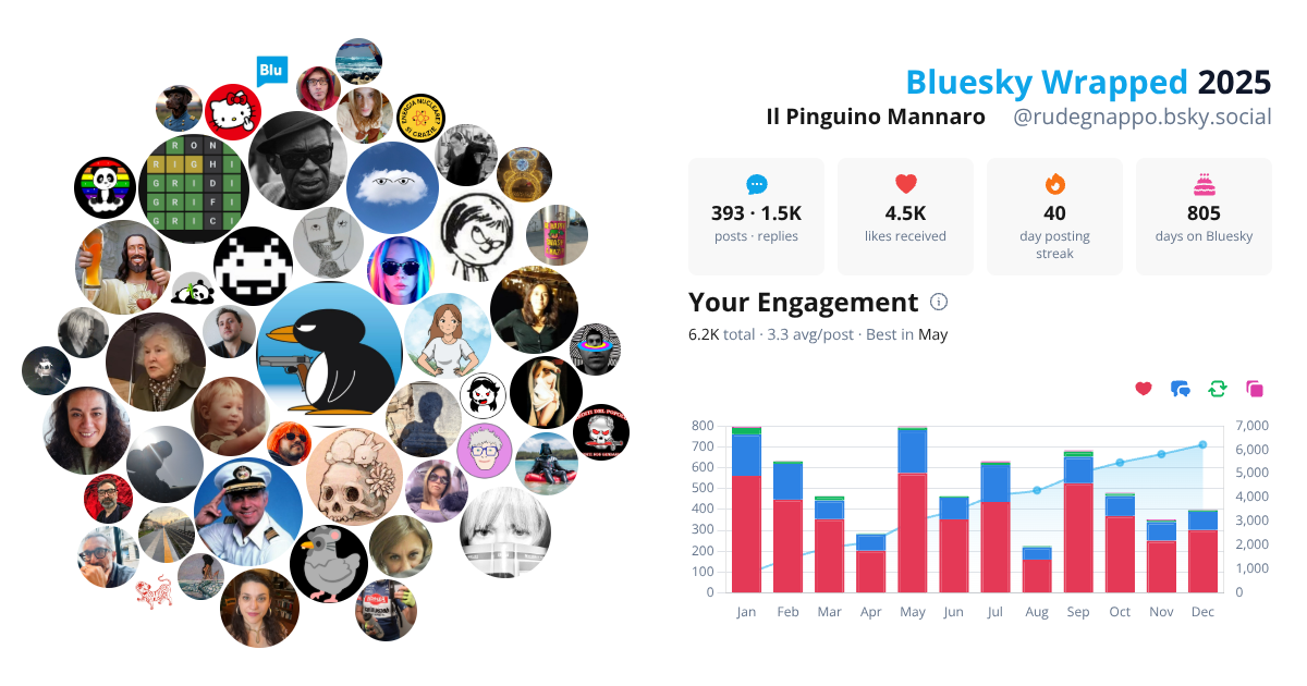 Your Bluesky Wrapped 2025 preview