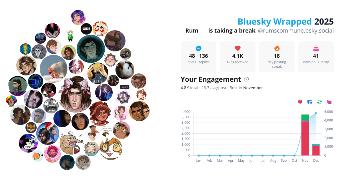 Your Bluesky Wrapped 2025 preview