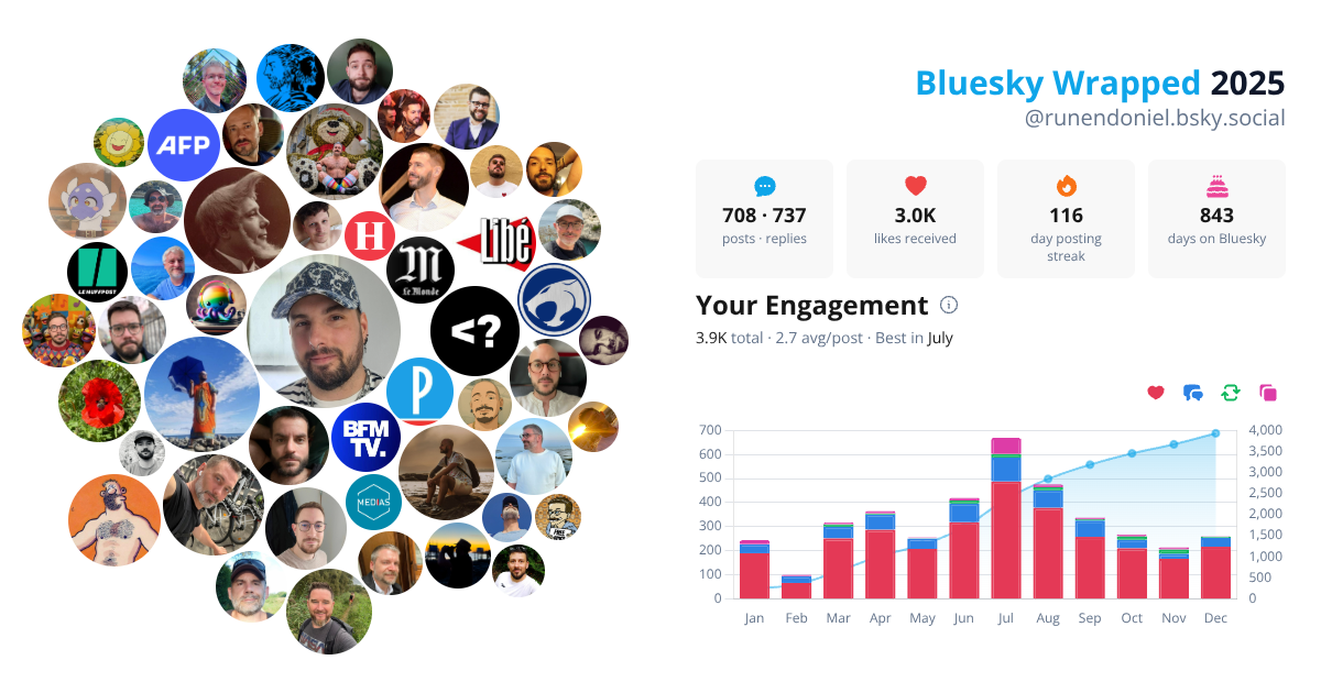 Your Bluesky Wrapped 2025 preview