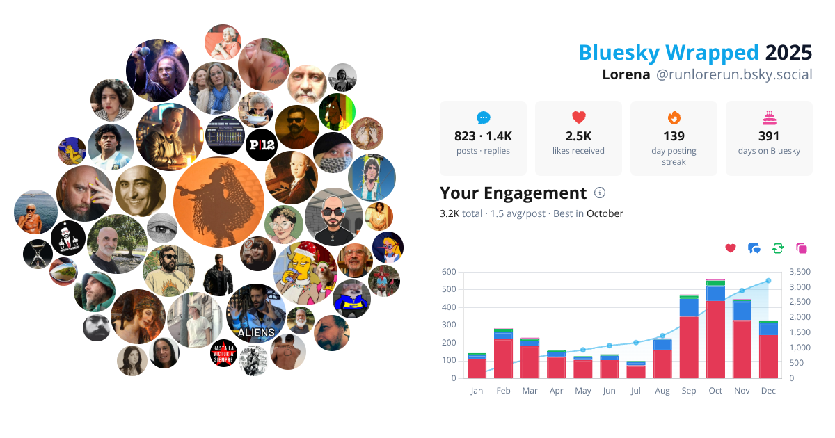 Your Bluesky Wrapped 2025 preview