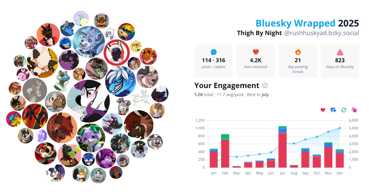 Your Bluesky Wrapped 2025 preview