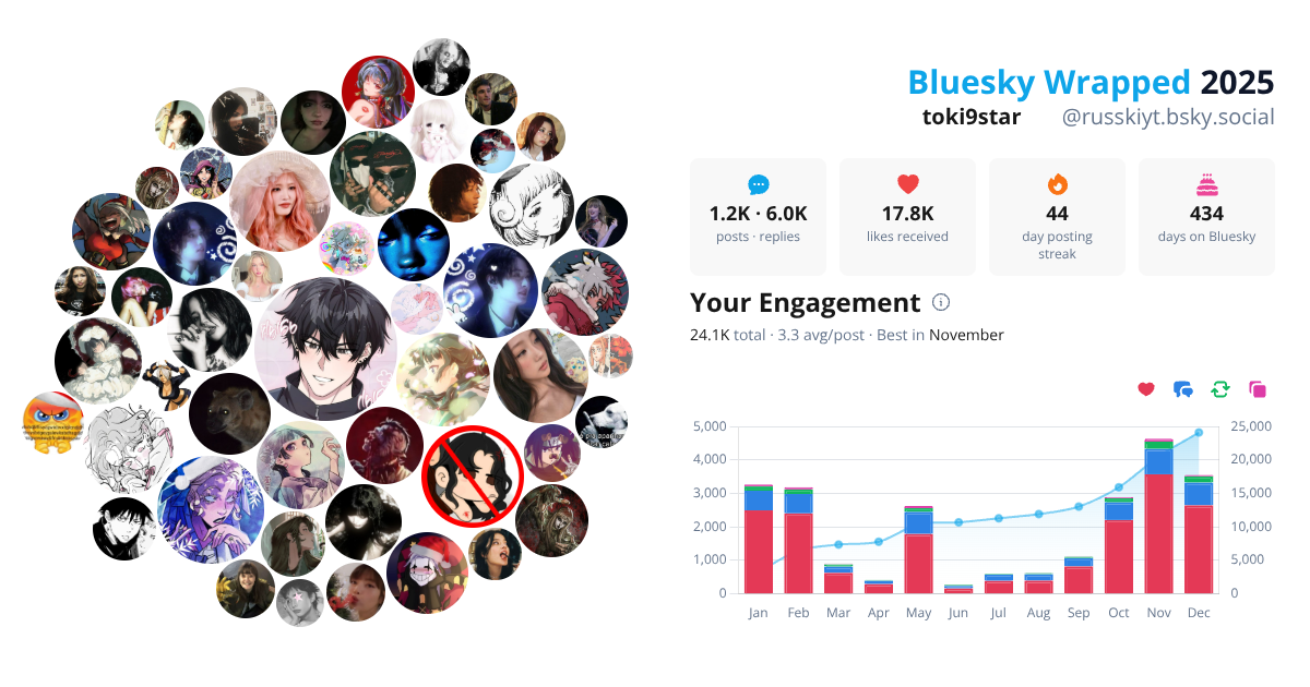 Your Bluesky Wrapped 2025 preview