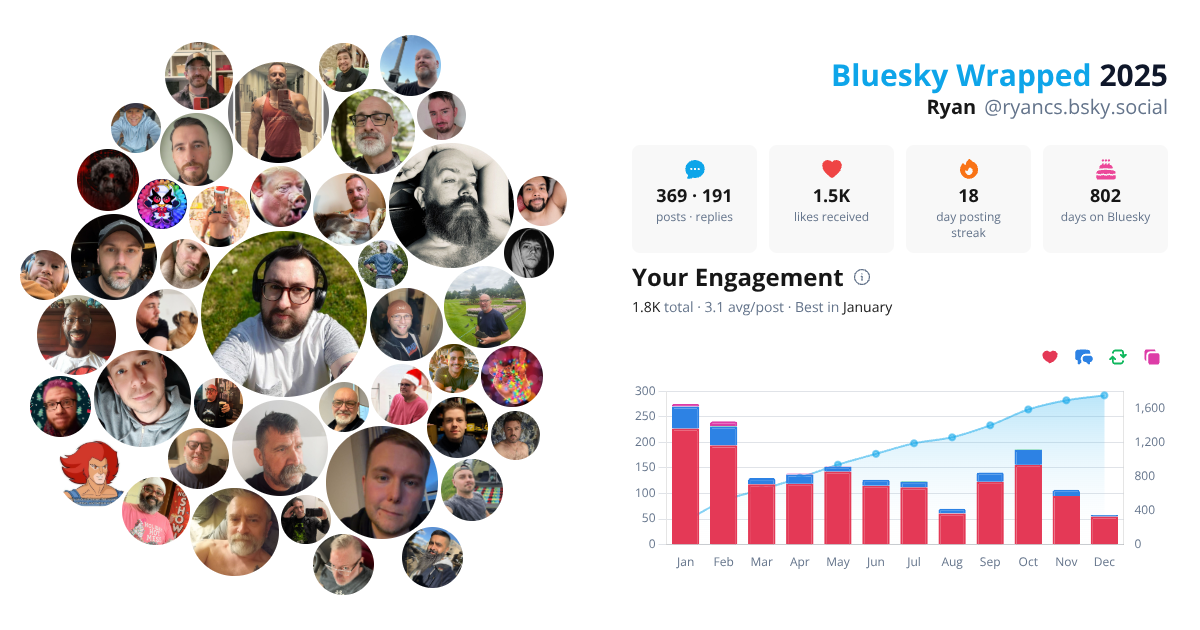 Your Bluesky Wrapped 2025 preview