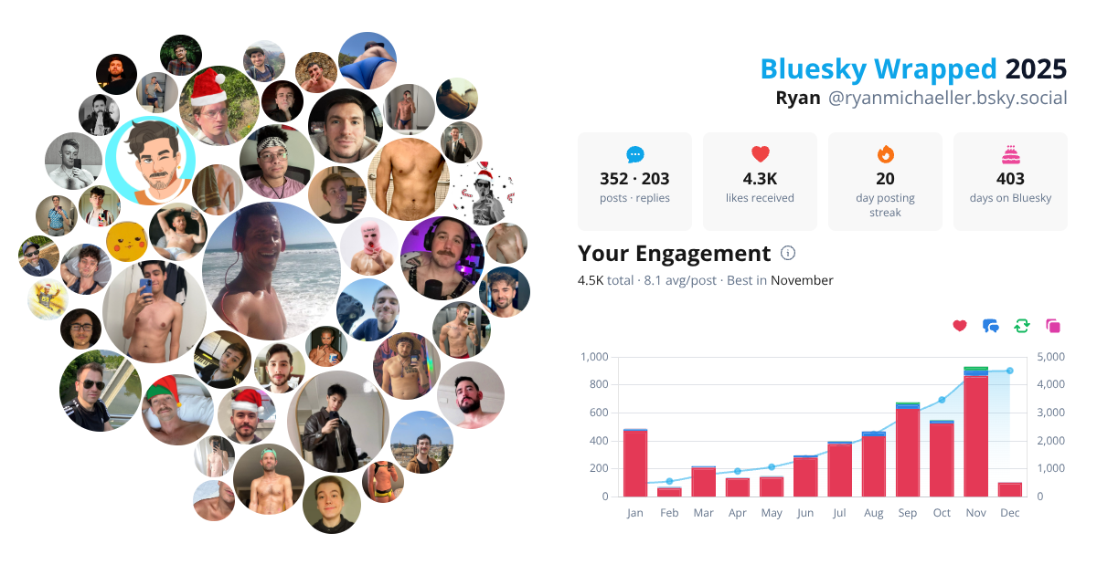Your Bluesky Wrapped 2025 preview