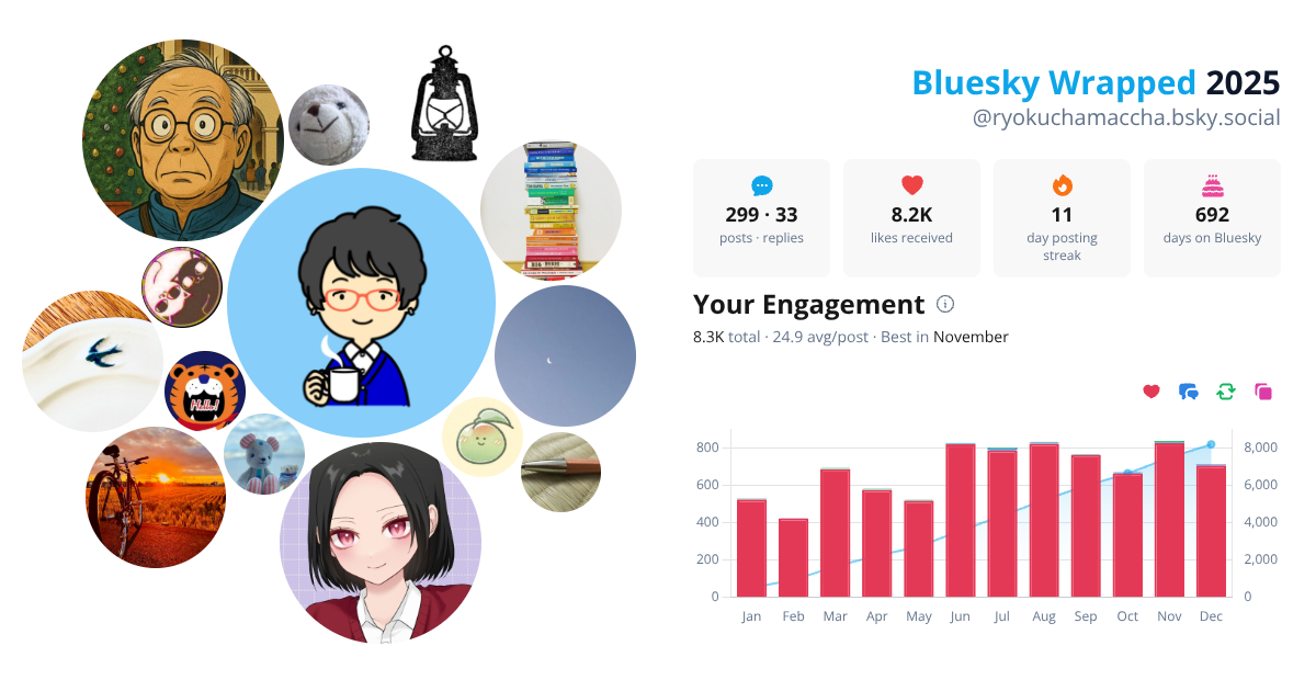 Your Bluesky Wrapped 2025 preview