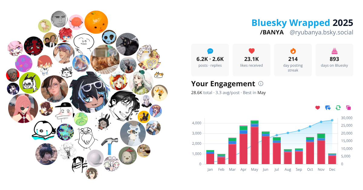 Your Bluesky Wrapped 2025 preview