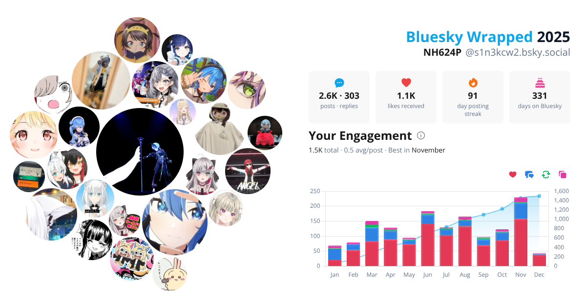 Your Bluesky Wrapped 2025 preview