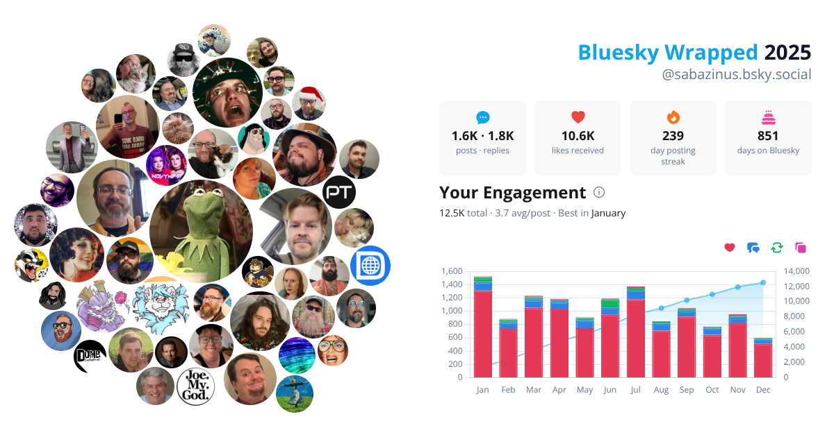 Your Bluesky Wrapped 2025 preview
