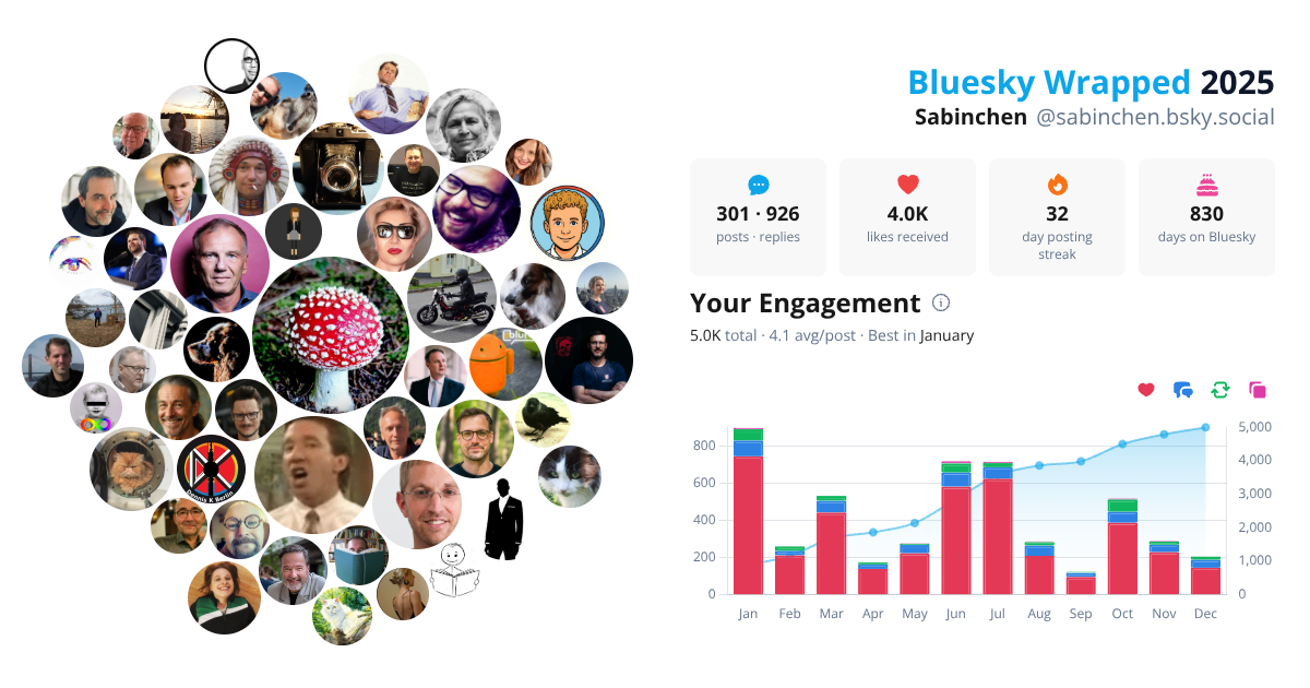 Your Bluesky Wrapped 2025 preview