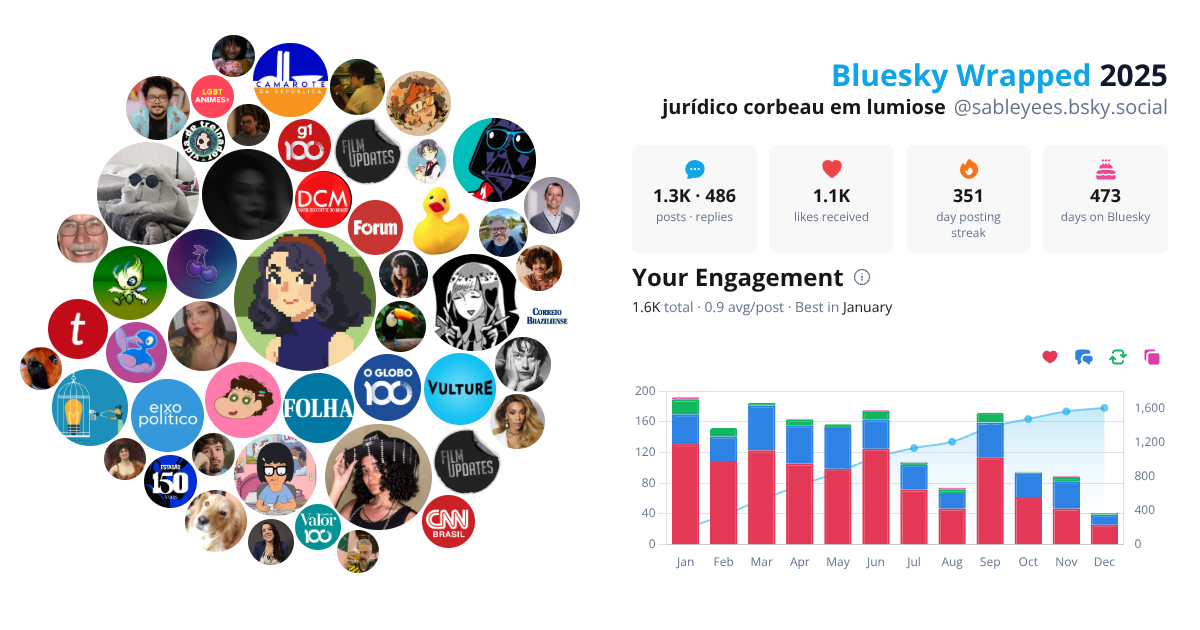 Your Bluesky Wrapped 2025 preview
