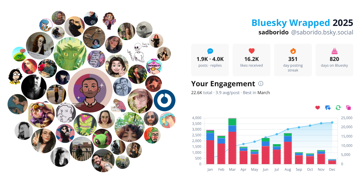 Your Bluesky Wrapped 2025 preview