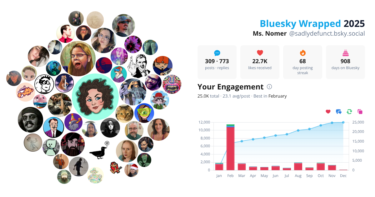 Your Bluesky Wrapped 2025 preview