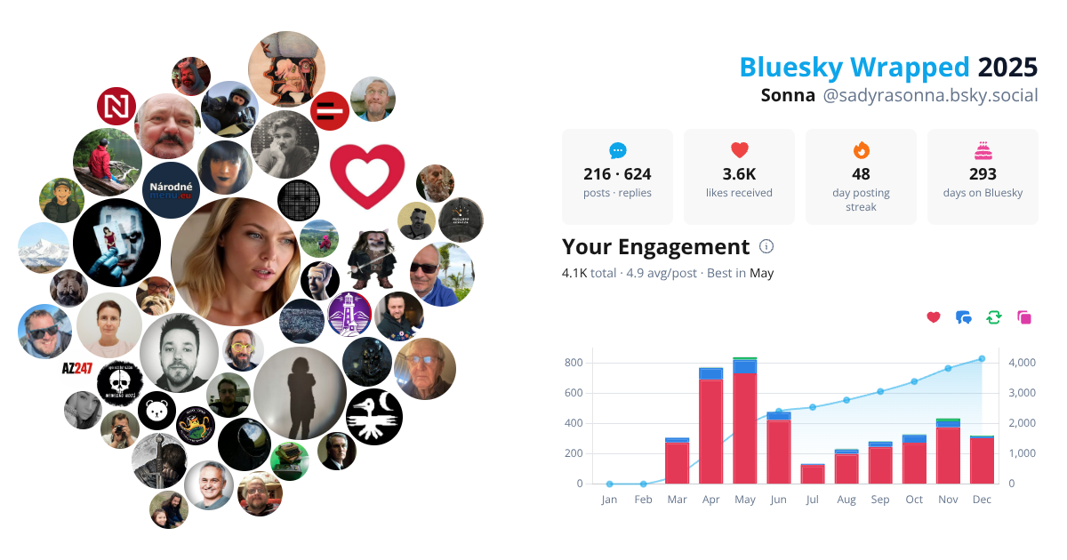 Your Bluesky Wrapped 2025 preview