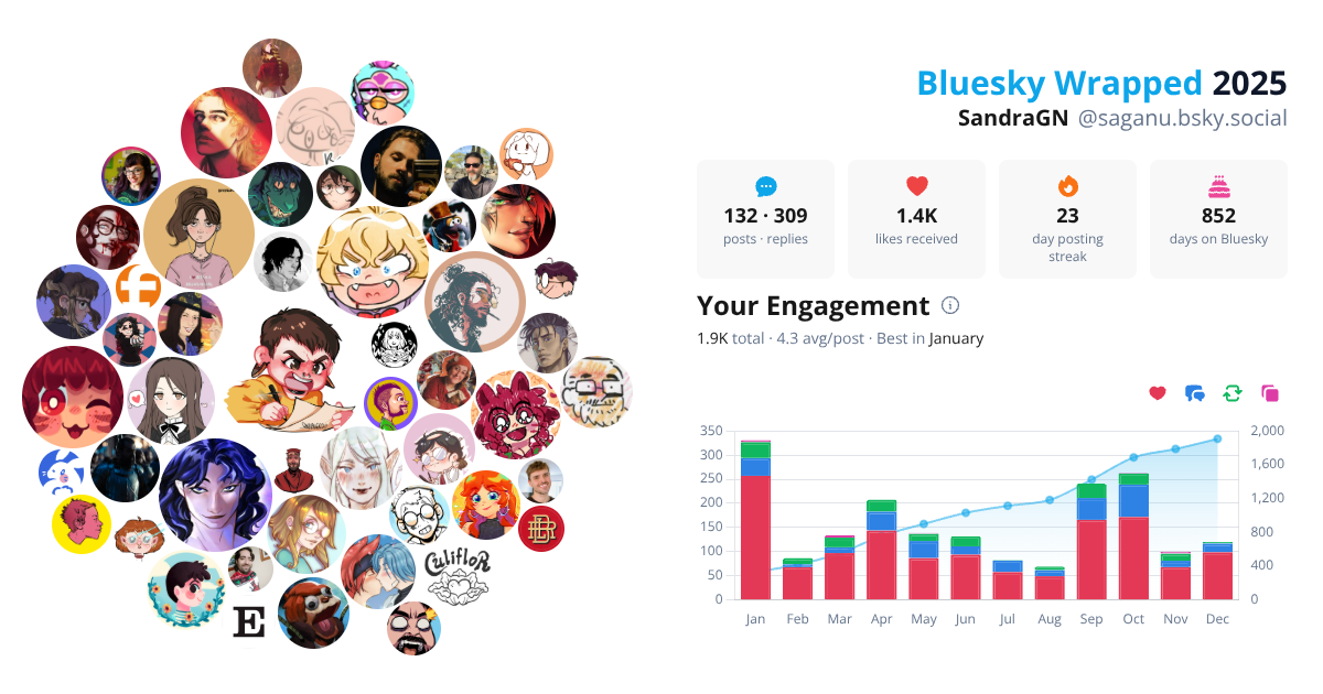 Your Bluesky Wrapped 2025 preview