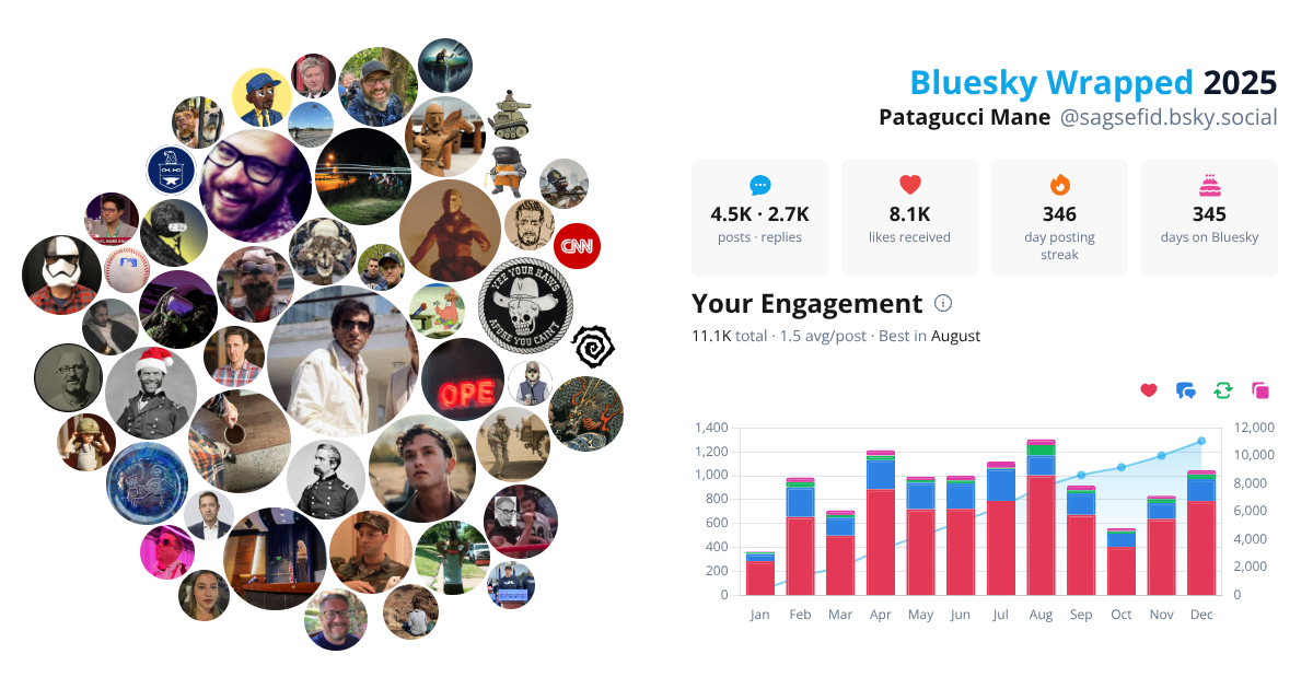 Your Bluesky Wrapped 2025 preview