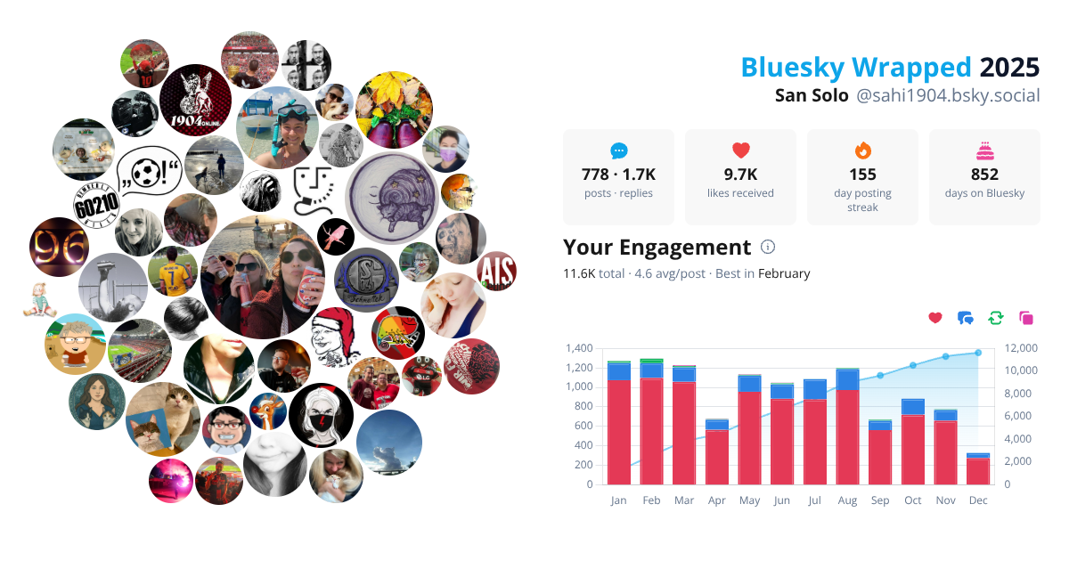 Your Bluesky Wrapped 2025 preview