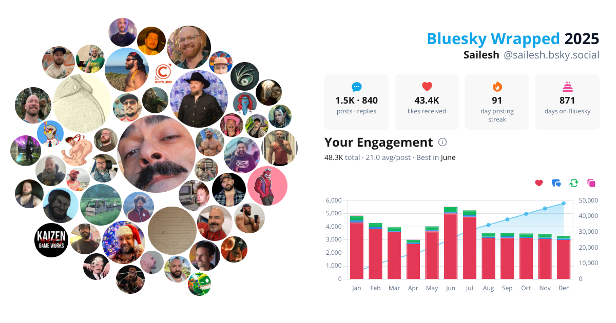 Your Bluesky Wrapped 2025 preview