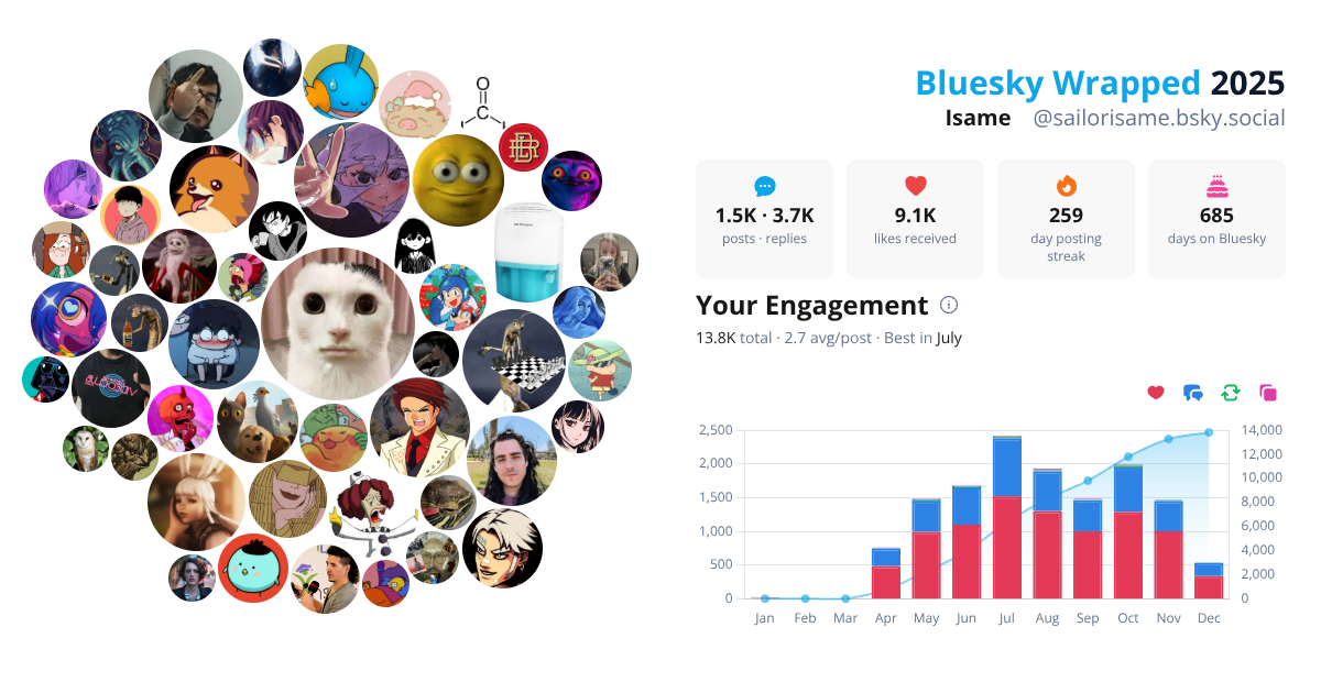 Your Bluesky Wrapped 2025 preview