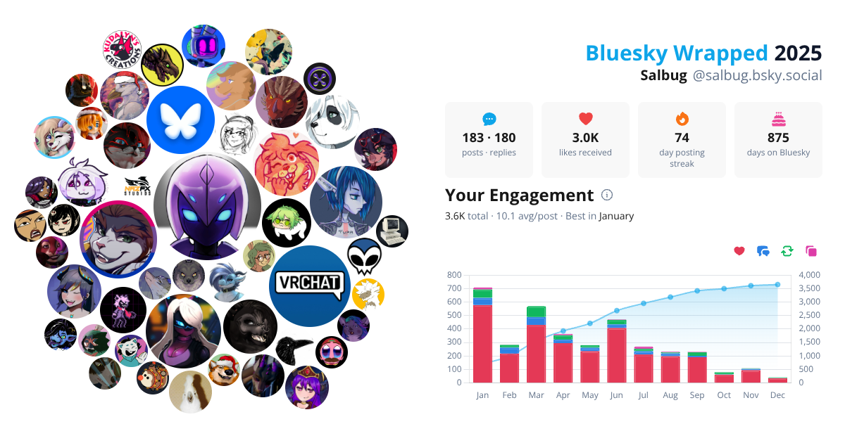 Your Bluesky Wrapped 2025 preview
