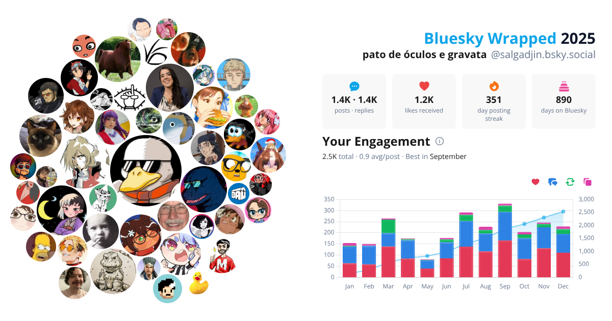Your Bluesky Wrapped 2025 preview