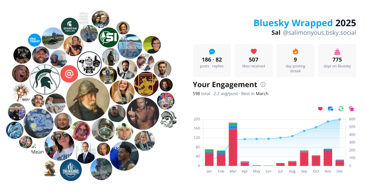 Your Bluesky Wrapped 2025 preview