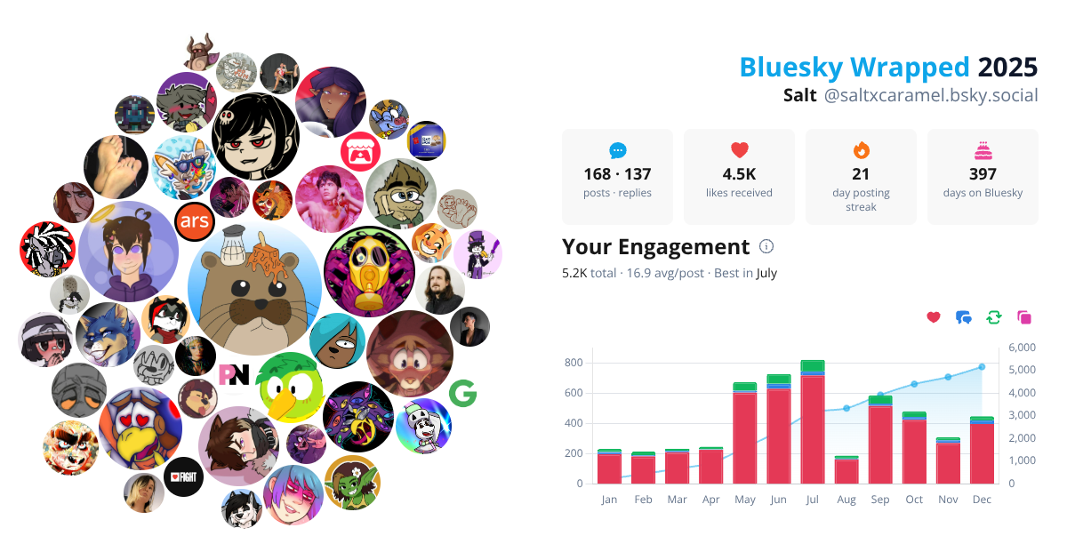 Your Bluesky Wrapped 2025 preview