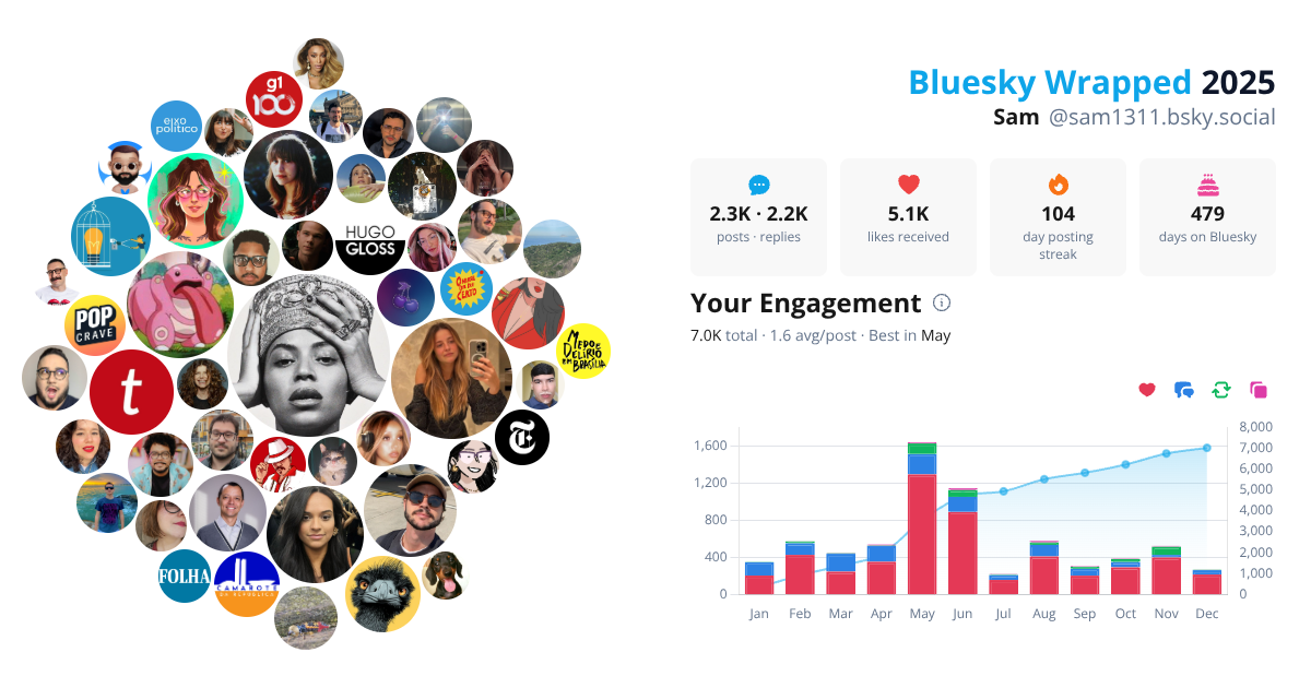 Your Bluesky Wrapped 2025 preview