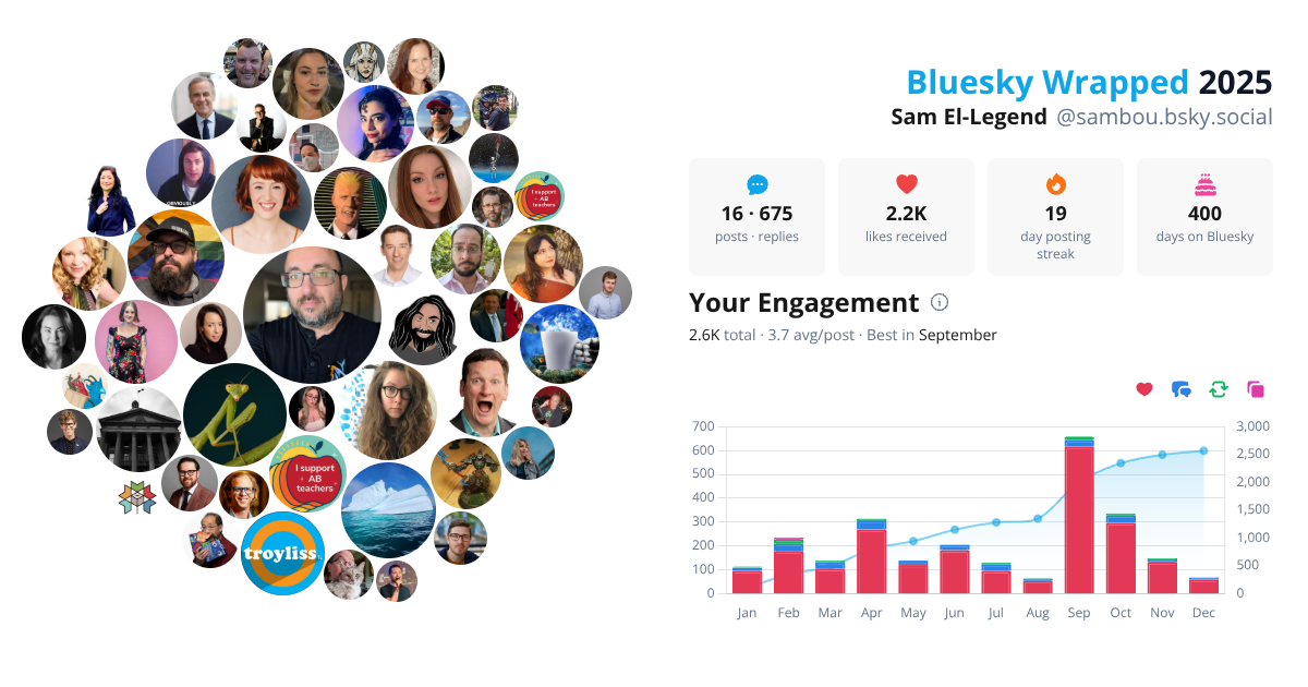 Your Bluesky Wrapped 2025 preview