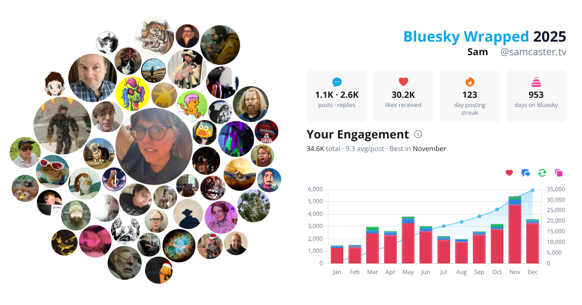 Your Bluesky Wrapped 2025 preview