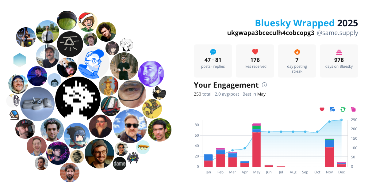 Your Bluesky Wrapped 2025 preview