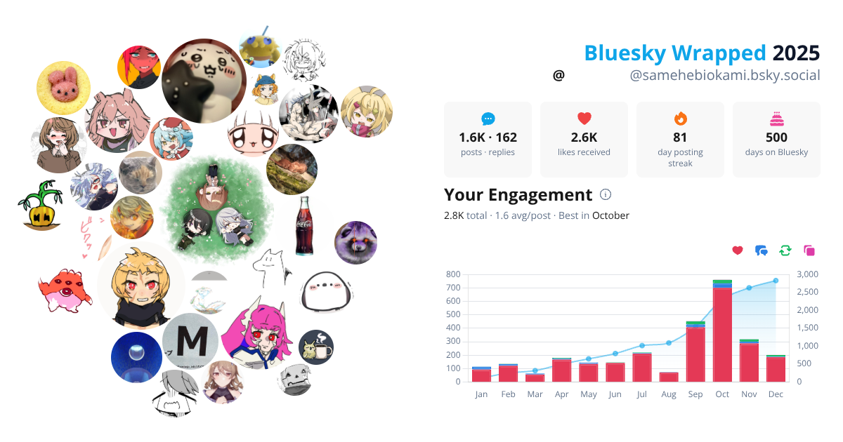 Your Bluesky Wrapped 2025 preview