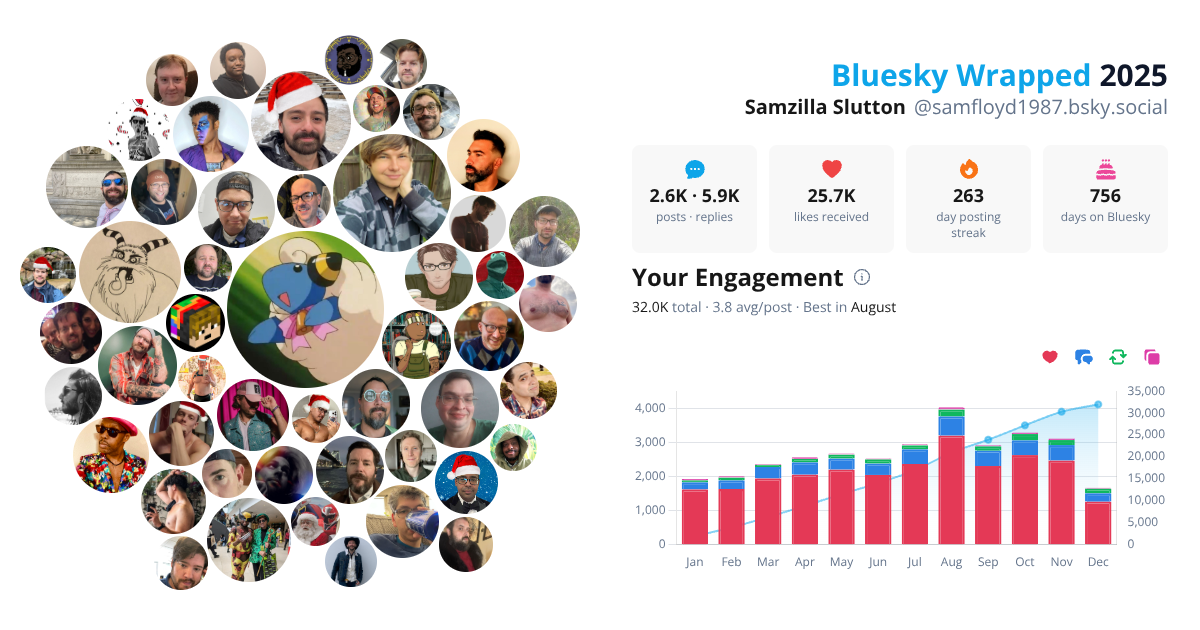 Your Bluesky Wrapped 2025 preview