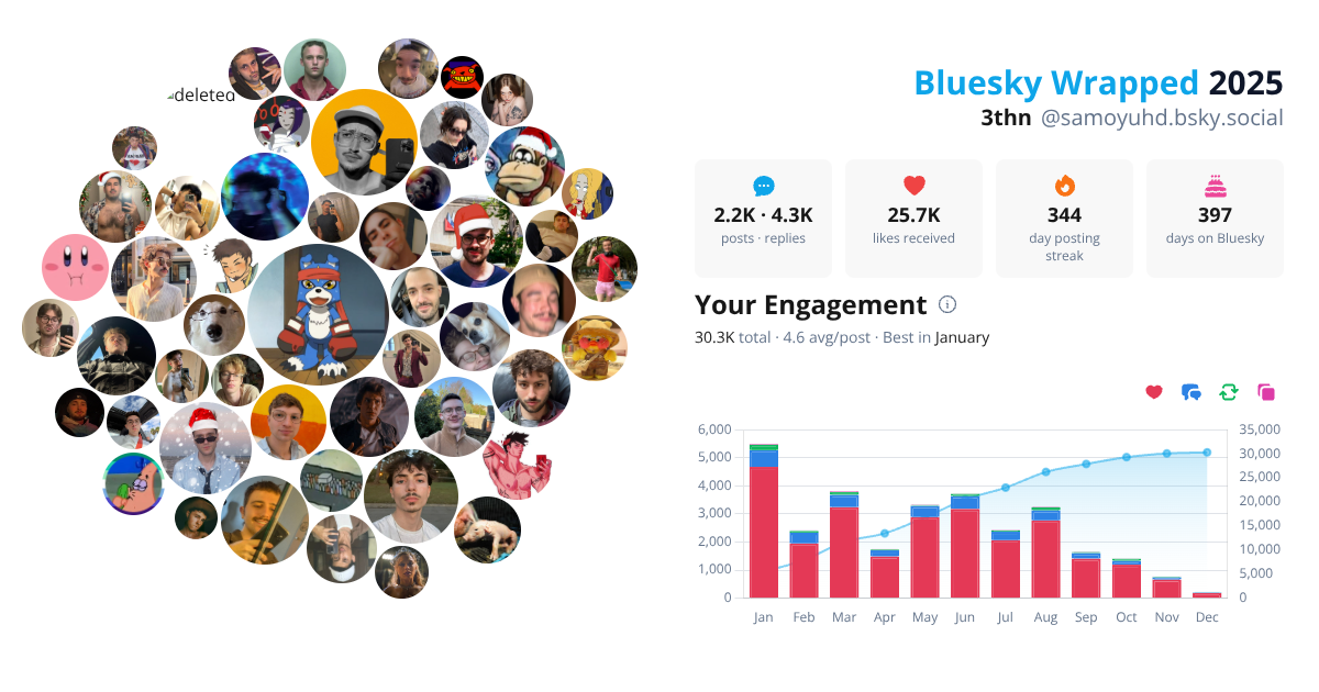 Your Bluesky Wrapped 2025 preview