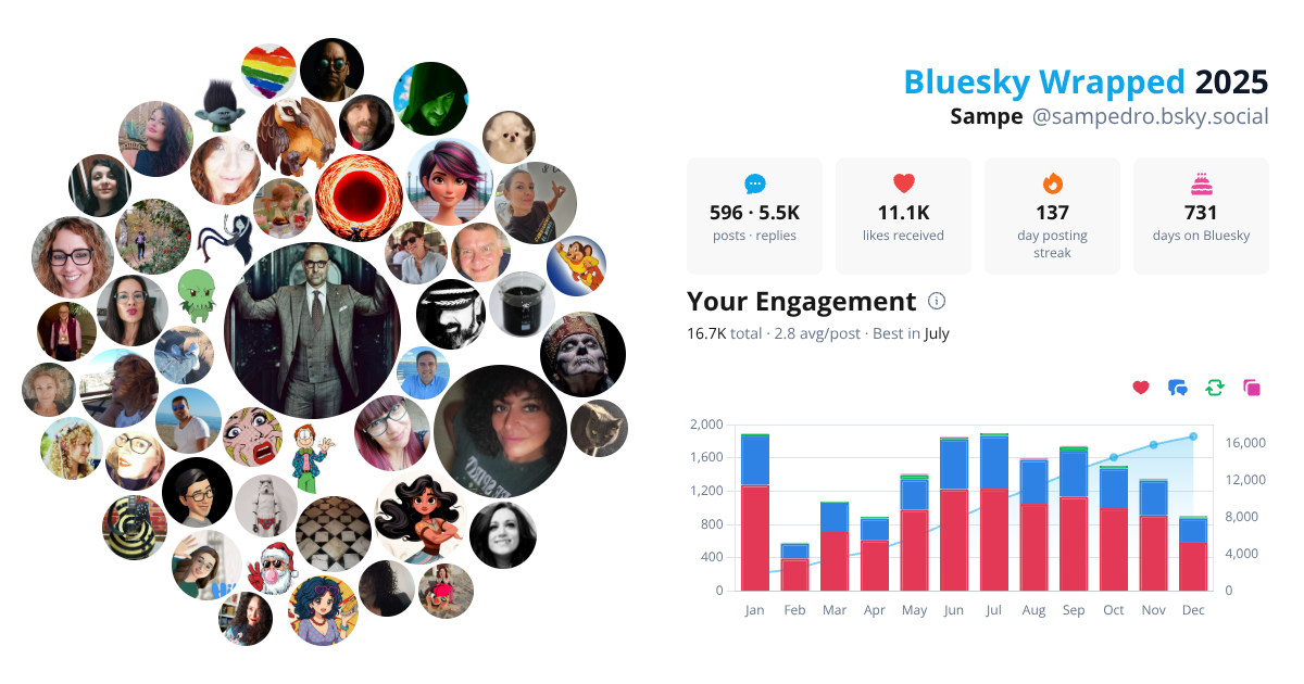 Your Bluesky Wrapped 2025 preview