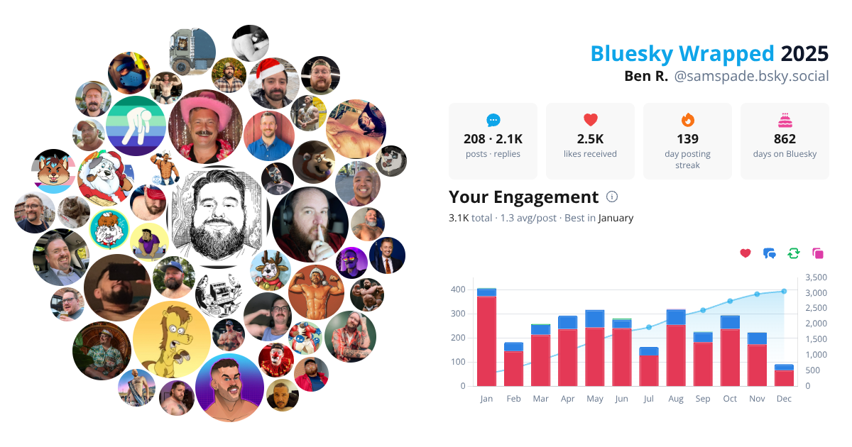 Your Bluesky Wrapped 2025 preview