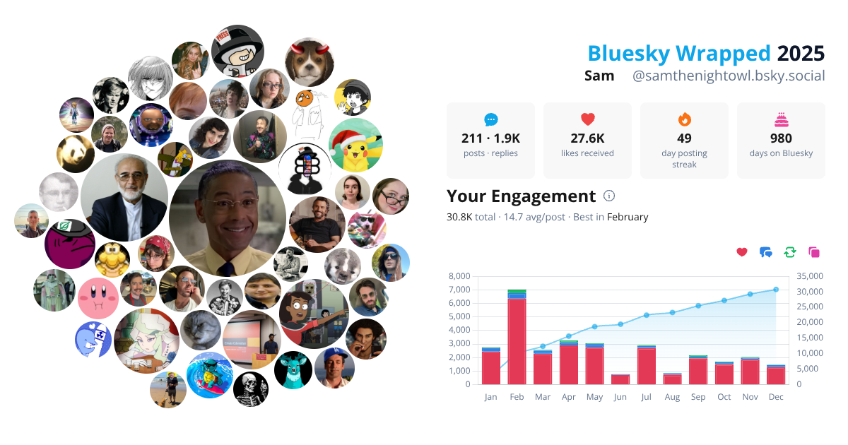 Your Bluesky Wrapped 2025 preview