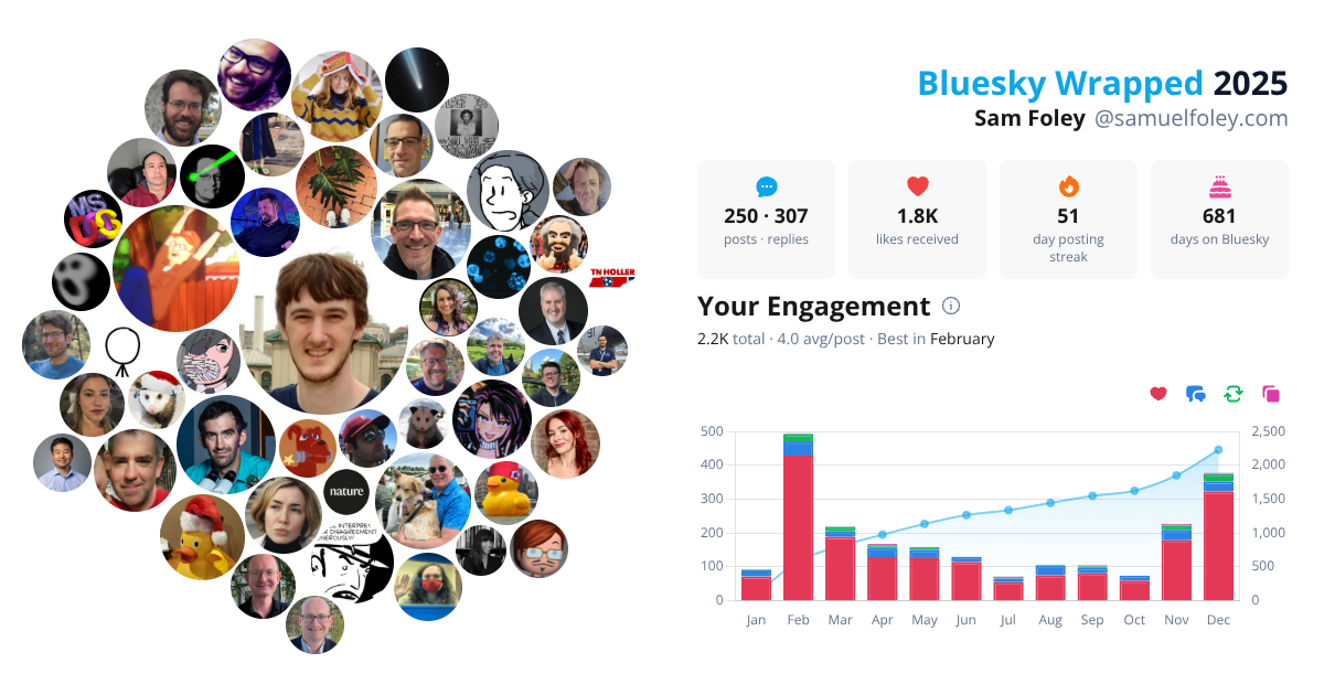 Your Bluesky Wrapped 2025 preview