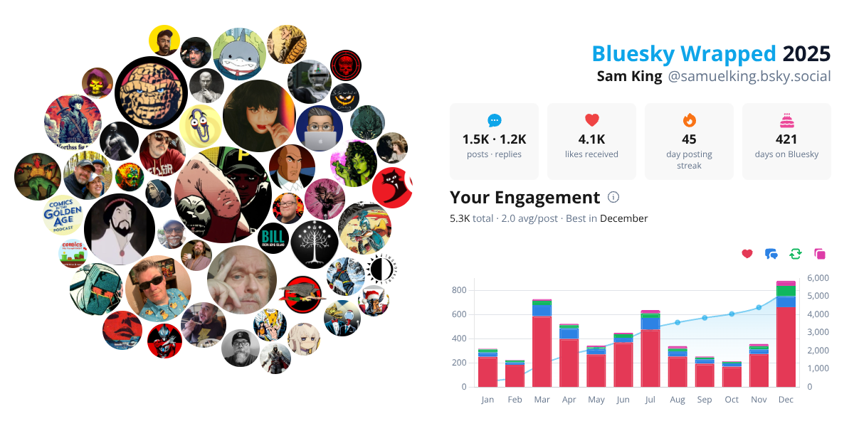 Your Bluesky Wrapped 2025 preview