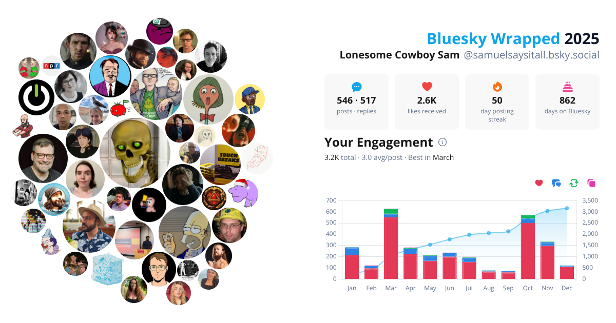 Your Bluesky Wrapped 2025 preview