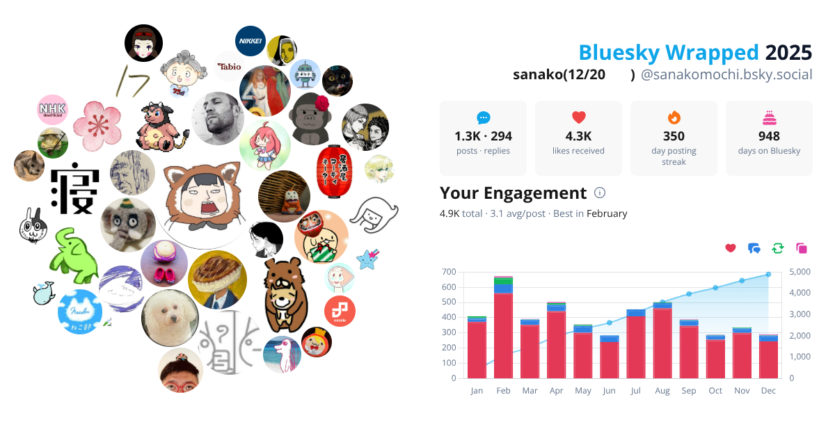 Your Bluesky Wrapped 2025 preview