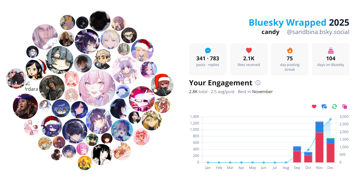 Your Bluesky Wrapped 2025 preview