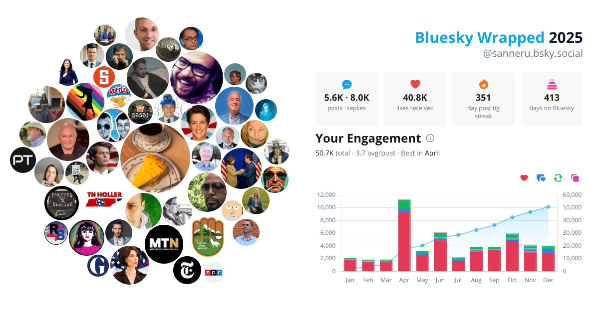 Your Bluesky Wrapped 2025 preview
